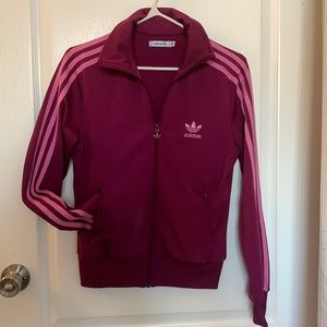 Purple Adidas track zip up sweater. Size S. $25